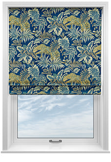Leopard, Lapis- Motorised Roman Blind